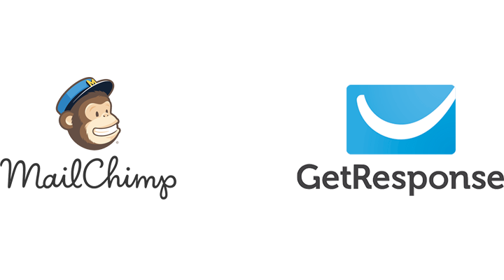 Logos of MailChimp, GetResponse